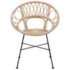 vidaXL Ruokatuoli 2 pcs Luonnollinen 49 x 51 x 81 cm Roikka ja rauta
