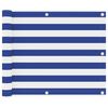 vidaXL Parvekkeen suoja sinivalkoinen 75x300 cm Oxford kangas