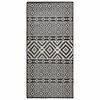 vidaXL Ulkomatto Flatweave 80x150 cm mustat raidat