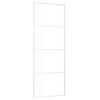 vidaXL Liukuovi ESG-huurrelasi ja alumiini 76x205 cm valkoinen