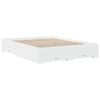vidaXL S&auml;ngynrunko laatikoilla valkoinen 150x200 cm tekninen puu