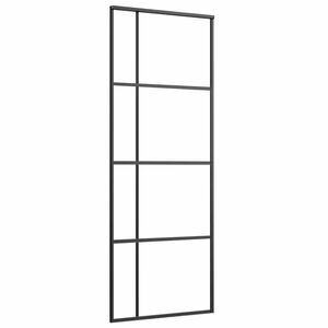 vidaXL Liukuovi ESG-lasi ja alumiini 76x205 cm musta