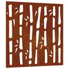 vidaXL Puutarhasein&auml;koriste 55x55 cm corten ter&auml;s bambukuvio