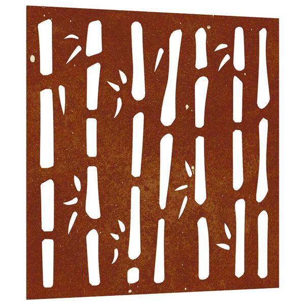 vidaXL Puutarhasein&auml;koriste 55x55 cm corten ter&auml;s bambukuvio
