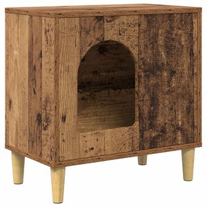 vidaXL Kissatalo Vanha puu 51 x 30 x 52 cm Tekninen puu