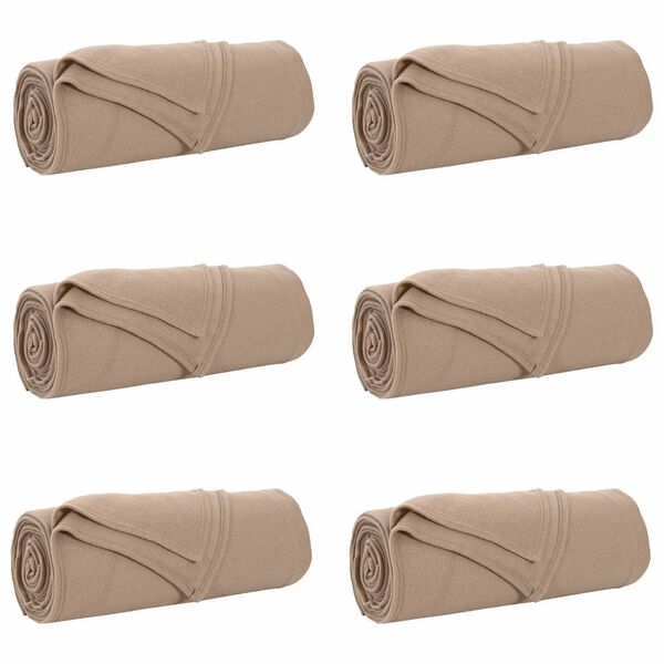 vidaXL Heittop&auml;&auml;llys 6 pcs Camel 280 x 210 cm Fleese