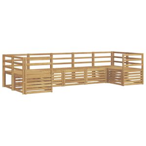 vidaXL Ulkosohvakokoelma 7 pcs valkoinen 304 x 126,5 x 73 cm