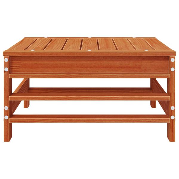 vidaXL Puutarhan jalkatuki Massiivim&auml;nty Vahans&auml;vyinen Ruskea