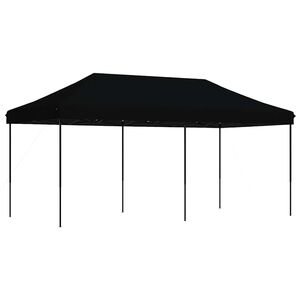 vidaXL Taitettava pop-up juhlateltta musta 580x292x315 cm