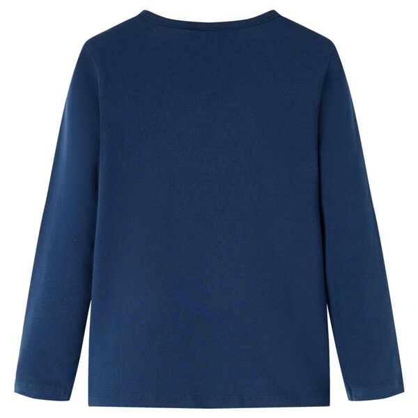 Lasten pitkähihainen T-paita laivastonsininen 140