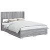 vidaXL S&auml;ngynrunko s&auml;ilytyksell&auml; ja p&auml;&auml;n&auml;yt&ouml;ll&auml; Harmaa Sonoma