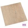 vidaXL Lattialankut 55 pcs Ruskea 5,11 m&sup2; Polyvinyylikloridi