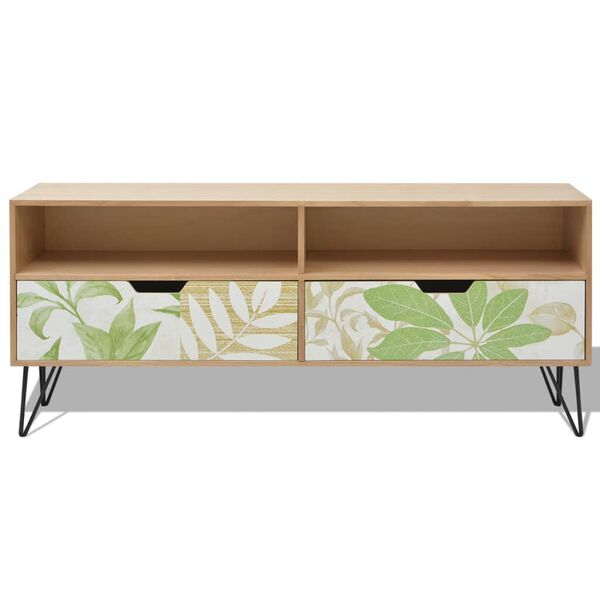 vidaXL TV-taso MDF 120x30x50 cm Ruskea