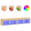 vidaXL TV-tasot LED-valoilla 2 kpl Sonoma-tammi 80x30x30 cm