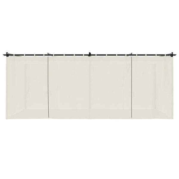 vidaXL Huvimaja verhoilla kerma 6x3 m teräs