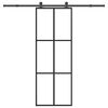 vidaXL Liukuovi asennustarvikkeilla 76x205 cm ESG lasi ja alumiini