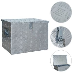 vidaXL Alumiinilaatikko 610x430x455 mm hopea