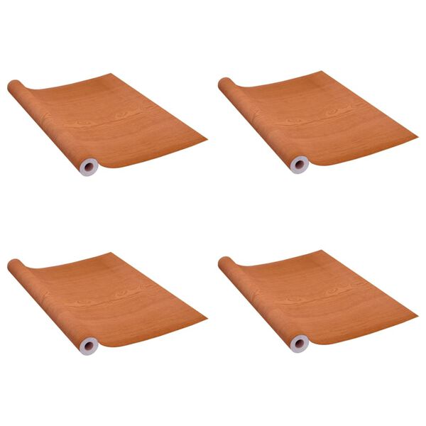 vidaXL Itseliimautuvat ovikalvot 4 kpl vaalea tammi 210x90 cm PVC
