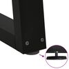 vidaXL Ruokapöydän jalat V-muotoiset 3 kpl musta 70x(72-73,3) cm teräs
