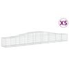 vidaXL Kaarevat kivikorit 5 kpl 400x50x40/60 cm galvanoitu rauta