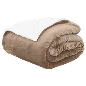 vidaXL Heittopeitto Camel 130 x 150 cm 1 kg Fleese