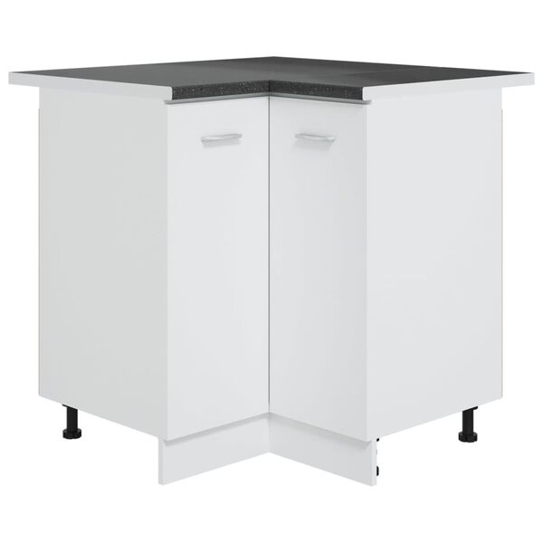 vidaXL Keitti&ouml;n kulmaty&ouml;taso musta graniittikuvio lastulevy