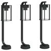 vidaXL Pylv&auml;svalaisimet 3 kpl musta 60 cm ruostumaton ter&auml;s