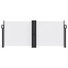 vidaXL Sisäänvedettävä sivumarkiisi valkoinen 100x600 cm