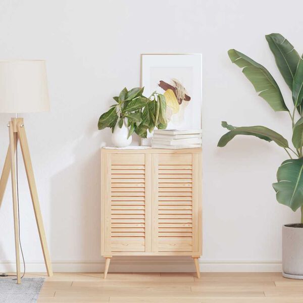 vidaXL Kaapin Ovet S&auml;leikk&ouml; Design 2 kpl 61,5x29,5cm massiivipuu m&auml;nty