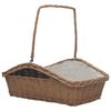 vidaXL Polttopuukori kahvalla 61,5x46,5x58 cm ruskea paju