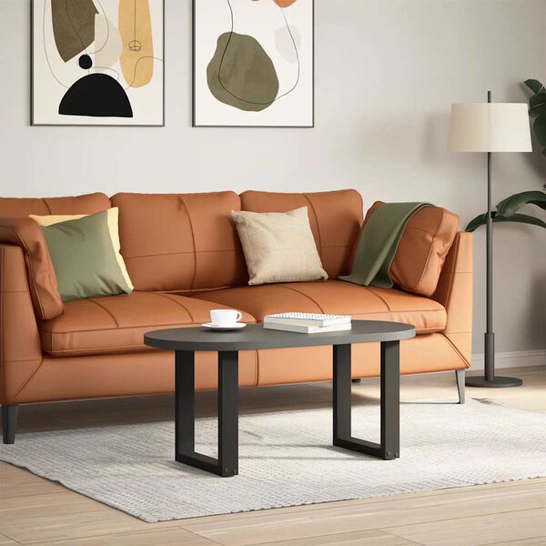 vidaXL Sohvap&ouml;yd&auml;n jalat U-muotoiset 2 kpl musta 38x(42-43) cm ter&auml;s