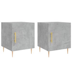 vidaXL Y&ouml;p&ouml;yd&auml;t 2 kpl betoninharmaa 40x40x50 cm tekninen puu