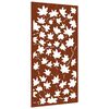 vidaXL Puutarhasein&auml;koriste 105x55 cm corten ter&auml;s vaahteranlehtikuvio