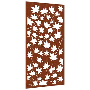 vidaXL Puutarhasein&auml;koriste 105x55 cm corten ter&auml;s vaahteranlehtikuvio