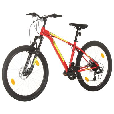 vidaXL Maastopyörä 21 vaihdetta 27,5" renkaat 38 cm runko punainen
