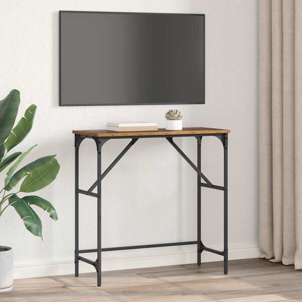 vidaXL Konsolip&ouml;yt&auml; Vanha puu 75 x 32 x 75 cm Tekninen puu