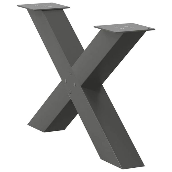 vidaXL Sohvap&ouml;yd&auml;n jalat X-muotoiset 2 kpl antrasiitti 70x(42-43) cm ter&auml;s