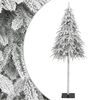 vidaXL Tekojoulukuusi lumihuurteella 210 cm