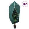 vidaXL Kasvien fleecepeite vetoketjulla 2 kpl 70 g/m&sup2; 1x1,55 m