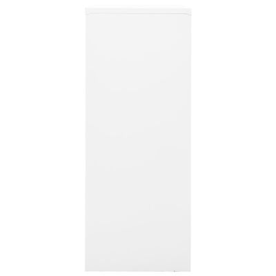 vidaXL Toimistokaappi valkoinen 90x40x102 cm teräs