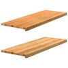 vidaXL ikkunalaudat 2 kpl vaaleanruskea 110x40x2 cm massiivipuutammea