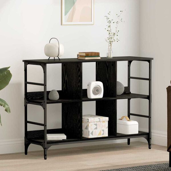 vidaXL Sivupöytä Musta 102 x 32 x 73.5 cm Tekninen puu