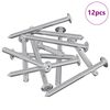 vidaXL Huonesiivousruuvit 12 kpl Hopea M6 x 70 mm Ter&auml;s
