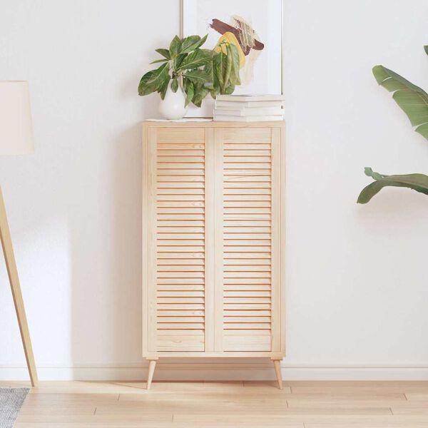 vidaXL Kaapin Ovet S&auml;leikk&ouml; Design 2 kpl 99x29,5 cm massiivipuu m&auml;nty