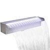Suorakaide Uima-altaan Suihkul&auml;hde LED:ll&auml; Ruostumaton Ter&auml;s 45 cm