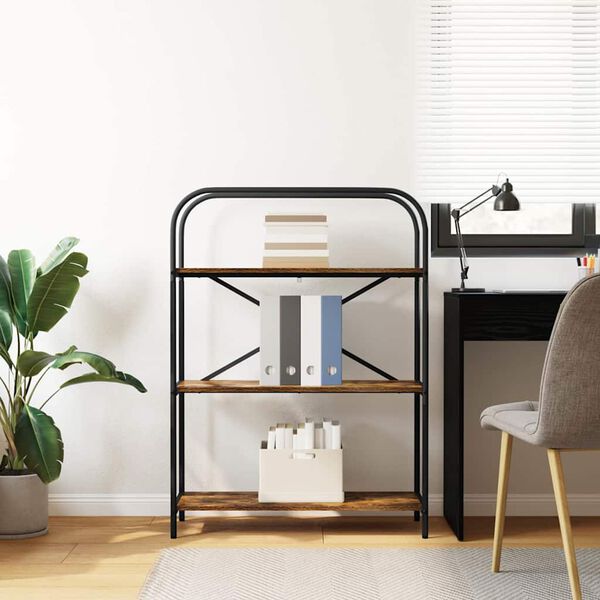 vidaXL Kirjahylly Savup&auml;hkin&auml; 80 x 30 x 109 cm Tekninen puu