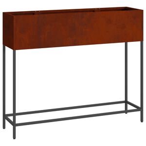 vidaXL Kohotettu puutarhakasvi Ruosteinen 100 x 26 x 82 cm