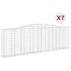 vidaXL Kaarevat kivikorit 7 kpl 400x30x120/140 cm galvanoitu rauta