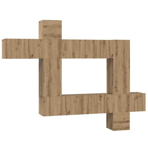 vidaXL TV-tasosetti 10 pcs artesaani tammi 30,5 x 30 x 90 cm