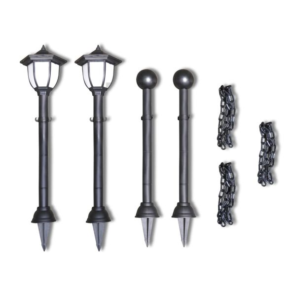 Ketjuaita Kahdella Aurinkovoima LED-valo Tolpalla